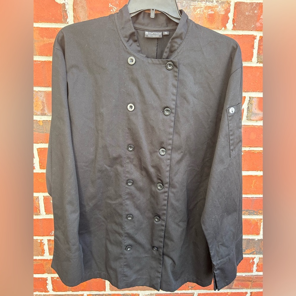 Chef Works Women’s Black XL Chef Coat Culinary Arts   A-4